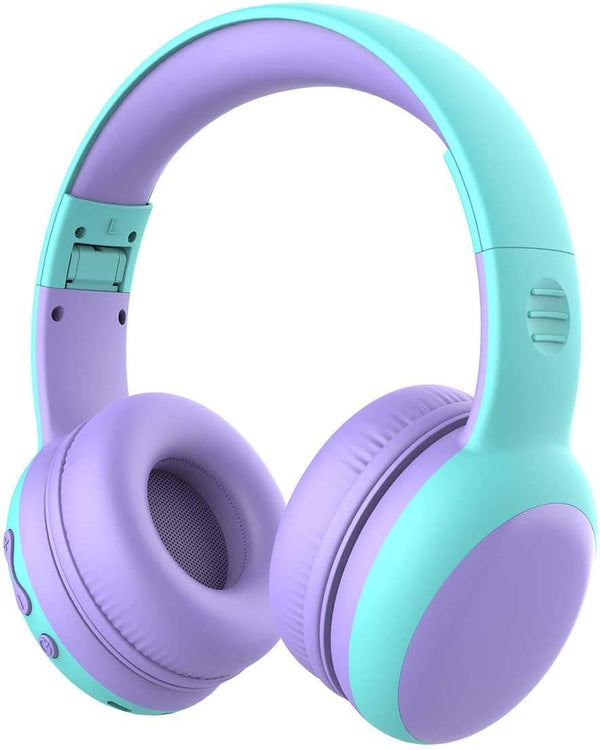 gorsun Bluetooth Kids Headphones with Microphone, Wireless Headsets with 85dB Volume Limited for Boys and Girls (Purple)