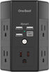 Surge Protector, 5 Outlets Extender with 4 USB Ports, 1800J Power Strip Multi Plug Outlet Expander, Black