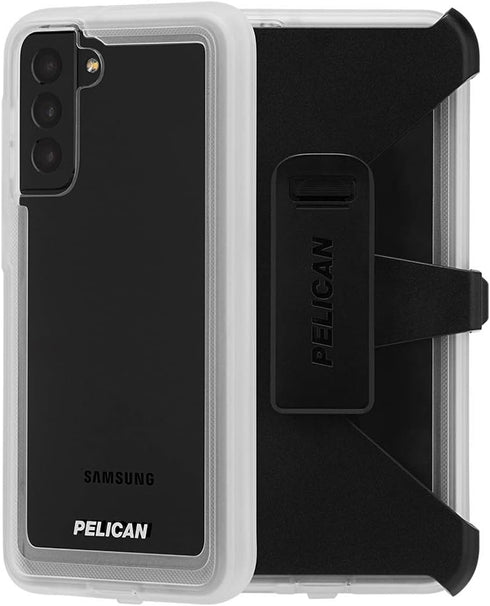 Pelican Voyager Series Case for Samsung Galaxy S21 Plus 5G, Rugged Phone Cover with Belt Clip Holster, 18FT MIL-Grade
