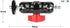 CAMVATE Universal Magic Arm with Dual Ball Heads, 2 Pieces (Red)