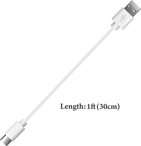 Geekria USB Headphones Earbuds Short Charger Cable, Compatible with Skullcandy Aviator 900 ANC (1ft/30cm 2 Pack)