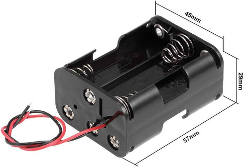 5PCS AA Batteries Holder Case with Wire Leads, 6 x 1.5V
