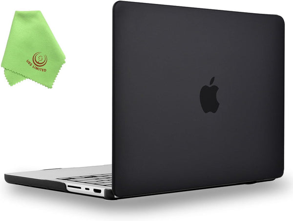 UESWILL Compatible with 2024 2023 2022 2021 MacBook Pro 16 inch Case with M4 M3 M2 M1 Pro Max chip & Touch ID, Black