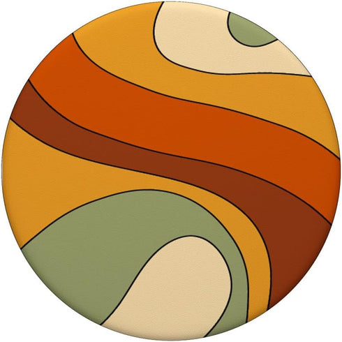 Retro Liquid Swirl Rainbow 70s Aesthetic Boho PopSockets Standard PopGrip
