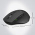Rapoo Multi-Device Wireless Mouse, Bluetooth 5.0/3.0 + 2.4GHz Optical Mouse with USB Nano Receiver, Ergonomic