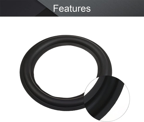 Fielect 6.6 inch Rubber Speaker Edge Surround Rings Replacement Kit for Speaker Repair or DIY