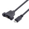 cablecc Micro USB 5Pin Male to Female Extension Panel Mount Type Cable, 50cm