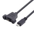 cablecc Micro USB 5Pin Male to Female Extension Panel Mount Type Cable, 50cm