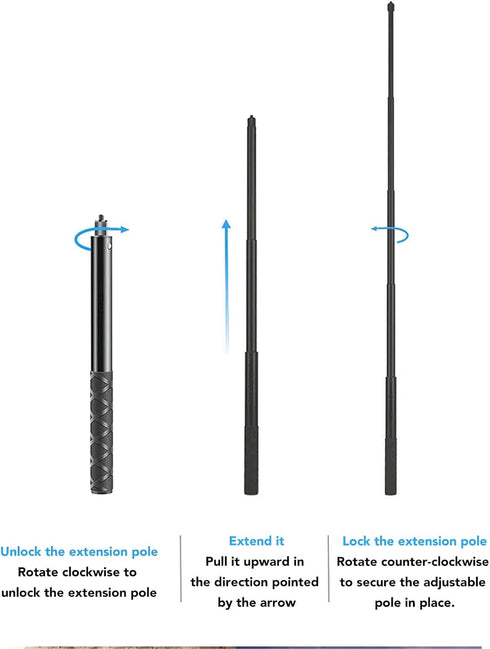 GOWENIC X4 X3, 120cm, 360 Selfie Stick with Tripod for Extendable to Portable Degree Timer Photography, Lightweight
