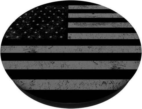 PopSockets Swappable PopGrip - Grey US American Flag Cool Vintage Ensign Patriot Gift