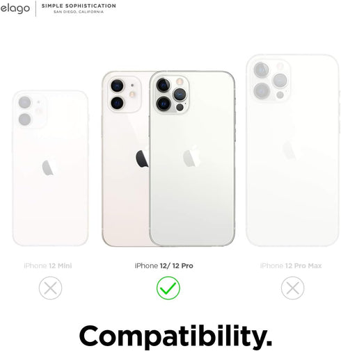 elago Magnetic Silicone Case for iPhone 12/12 Pro, Lovely Pink, Built-in Magnets, Compatible with MagSafe Accessories
