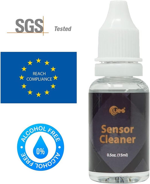 UES APSC16 Digital Camera APS-C Sensor Cleaning Kit, Compatible with Sony, Nikon, Canon DSLR Reflex & Mirrorless Cameras CCD & CMOS Sensor Clean: 14pcs 16mm APS-C Swabs + 15ml Sensor Cleaner Solution