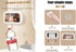 Waterproof Phone Case Bathroom Folding Holder, 360 Degree Rotating Wall Mounted Mobile Phone Case, Pink