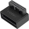 USB 3.0 90 Degree Motherboard Adapter, 19 Pin/20 Pin Male to Female Extension Adapter L Turn Right Angle Socket for