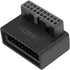 USB 3.0 90 Degree Motherboard Adapter, 19 Pin/20 Pin Male to Female Extension Adapter L Turn Right Angle Socket for