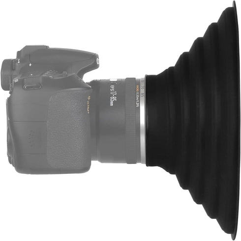 Lens Hood for Nikon Canon Pentax Sony, Anti-Glass Anti-Reflective Silicone Rubber Collapsible Hood (50mm)