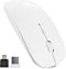 SUNGI Bluetooth Wireless Mouse Dual Mode(Bluetooth5.2+USB),Silent Rechargeable mice with USB-C to USB Adapter
