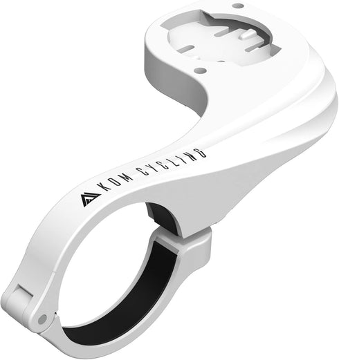 KOM Cycling Wahoo Elemnt Mount, Compatible with Multiple Wahoo Computers, Out Front Computer Mount (White)
