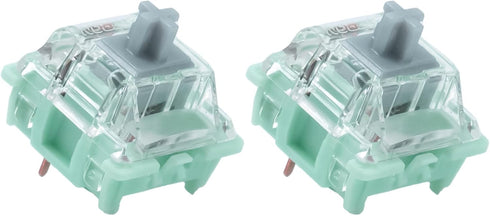 Kutethy X Gateron Jade Series Dual-Stage Spring Pre Lubed Switches Silver V3 Pro, 3-Pin 45gf Linear/RGB/LED Switches