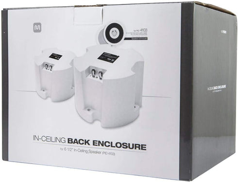 Monoprice ABS Back Enclosure (Pair) for PID 4103, 6 1/234 Ceiling Speaker White
