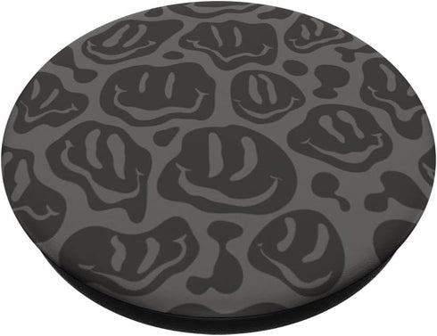 Gray Dripping Smile Face PopSockets Standard PopGrip