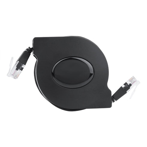 HANYAUKU CAT6 RJ45 (2m/6.6ft) Retractable Ethernet Cable, High Speed LAN Wires Internet Patch Cable, Adjustable Network