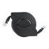 HANYAUKU CAT6 RJ45 (2m/6.6ft) Retractable Ethernet Cable, High Speed LAN Wires Internet Patch Cable, Adjustable Network