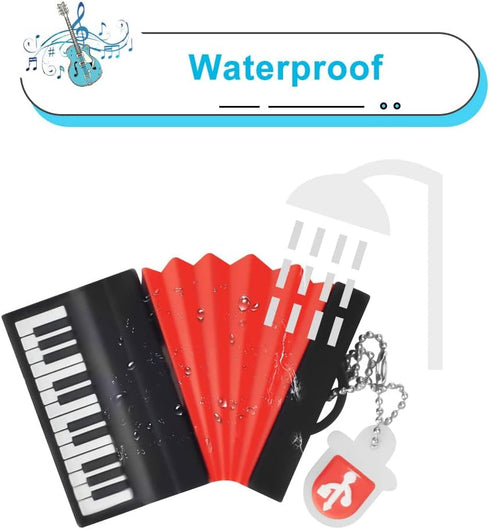 leizhan 5 8GB Accordion*2/Saxophone/Piano/Notes x Cute Music USB Flash Drive, Shape Musical Instruments Thumb Drive