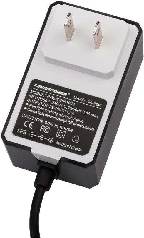 29.4V Charger AC DC 24V Power Adapter Charger 1A Replacement for 7S Lithium Battery Pack