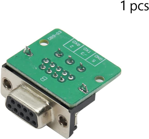 Fielect D-sub DB9 Breakout Board Connector, 9 Pin 2 Row Female Port, Solderless Terminal Block Adapter, 1PCS