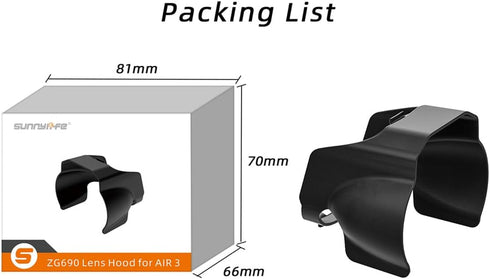 Taoke Gimbal Camera Anti-Glare Lens Cap for DJI Mavic Air 3 Lens Hood