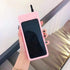 UnnFiko 3D Silicone Case for iPhone 7 Plus/iPhone 8 Plus, Retro Classic Soft Rubber Bumper Cover (Retro Cellphone Pink)