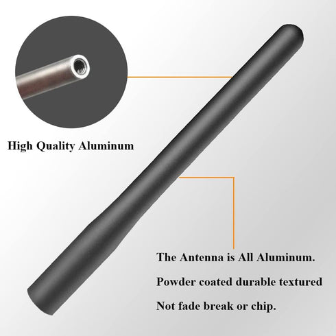 RooFox 4 Inch (1992-2006), Aluminium Antenna Replacement for Chevy Tahoe Chevrolet Tahoe Antenna Mast