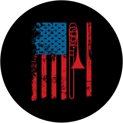 Trombone Player USA Flag Gift Accessories for Men Women PopSockets: Standard PopGrip