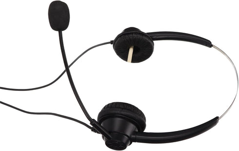 3.5mm Wired Stereo Call Center Headset, On Ear with Noise Cancelling Microphone for Home Office