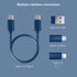Micro USB Charging Cable with USB Adapter, Lightning to USB C Adapter, Multi Charging Cable Storage Box with SIM Card