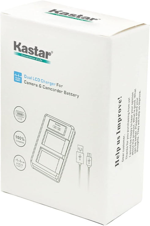 Kastar USB LCD Dual Charger and 4 Pack Battery for Canon LP-E6, Blackmagic Design Pocket Cinema Camera