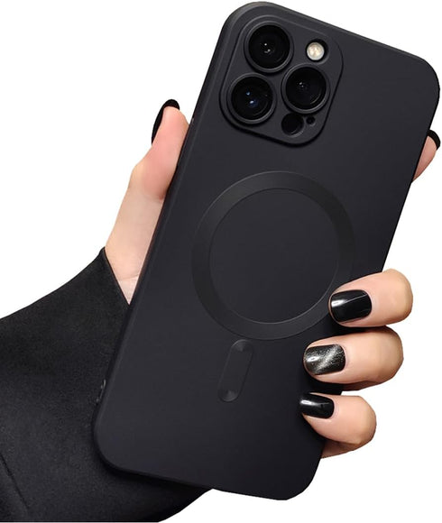 Magnetic Case for iPhone 13 Pro Max with Full Camera Lens Protector, Durable Silicone Slim Shockproof Cute Cover -