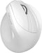 DELUX 4000 6 2.4G/BT 5.2 (M618MINI-White) Wireless Ergonomic Mouse, Vertical Mouse for Small Hands, Silent Click Ergo