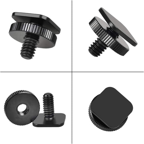 4-Pack 1/4 Inch Camera Adapter Screws: Versatile Flash Hot Shoe Mounts for DSLR Camera Rigs, Tripods, and Accessories