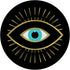 Yellow Evil Eye PopSockets Swappable PopGrip - Black