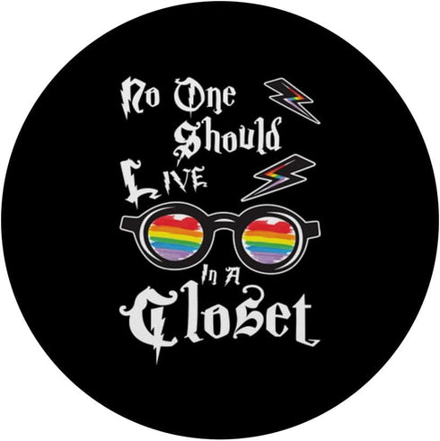 No One Should Live In A Closet - LGBT Gay Pride Rainbow PopSockets Standard PopGrip