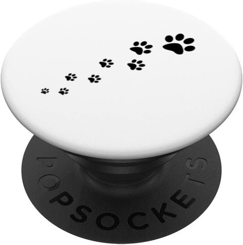 Dog Paw Trail Puppy Paws Dog Lover PopSockets PopGrip - W Swappable PopGrip