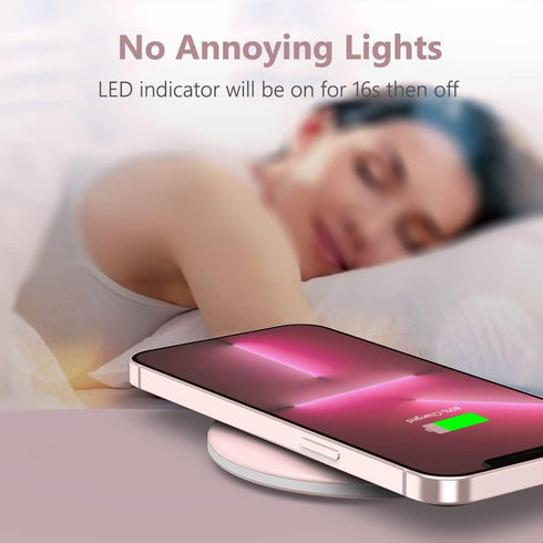 Yootech Wireless Charger, 10W Max Fast Charging Pad for iPhone 15/15 Plus/15 Pro Max/14/13/SE 2022/12/11/X