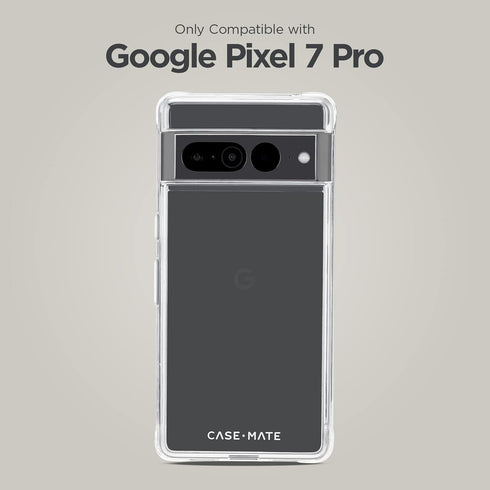 Case-Mate Tough Series Google Pixel 7 Pro Case (Clear) - 10FT Drop Protection, Wireless Charging Compatible