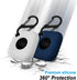 Geiomoo Silicone Case for Tile Mate 2022, Soft Scratch Resistant Cover with Carabiner (2 Pack)