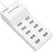 USB Charging Stations, 50W 10A, 10 Ports Multiple Charging Block/Power USB Strip for iPhone, Android, Smartphone,