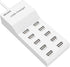 USB Charging Stations, 50W 10A, 10 Ports Multiple Charging Block/Power USB Strip for iPhone, Android, Smartphone,