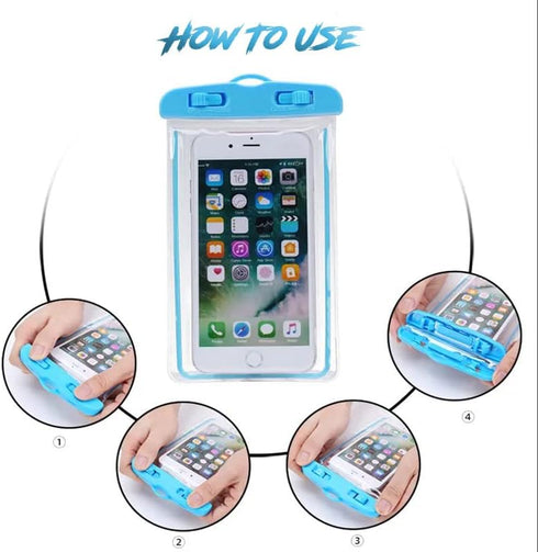 Waterproof Phone Case, Pouch for Smart Phone, Compatible with iPhone 14/13/12/11 Pro Max/XS Plus, IPX8 Dry Bag (Purple)