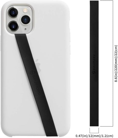 Sinjimoru Silicone Stretching Strap as Phone Grip Holder, Slim Grip Tape for iPhone Case, Secure Phone Strap